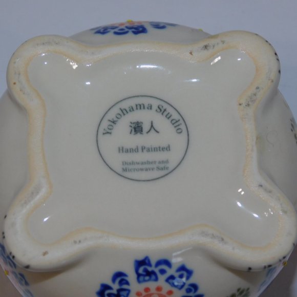 Yokohama studio Hand painted Figural White Blue Red  Elephant Mug 16 oz - Picture 8 of 9